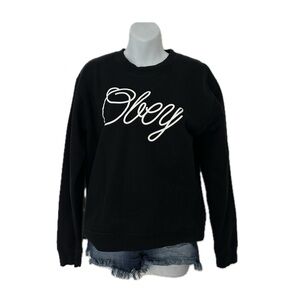 Obey Clothing Black Crewneck Sweatshirt Size Small